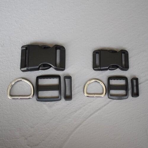 100 Sets 20/25mm Plastic Buckle Strap Rectangular Buckle Adjuster For Bag Pet Dog Collar Necklace Sewing Handmade Accessory