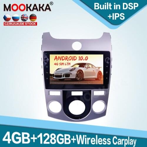128GB Carplay Android 10.0 Car Multimedia Player for KIA Cerato 2008-2013 Auto Radio GPS Navigation Audio Stereo Head Unit DSP
