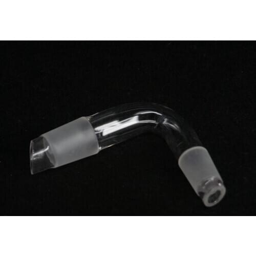 24/29 x 19/26 Stopper Lab Glass Adapter Distilling Head 75 Degree Bend Ware