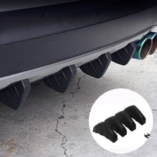 4pc Universal Car rear bumper cast shark spoiler for BMW 1 2 3 4 5 6 7 Series X1 X3 X4 X5 X6 325 328 F30 F35 F10 F18 GT E36 E38