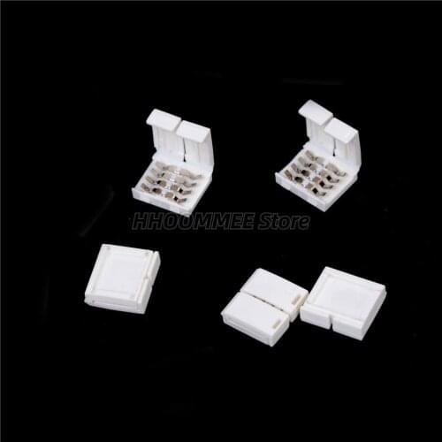 5pcs 4 pin LED Connector L Shape For connecting corner right angle 10mm LED Strip Light RGB Color NEW
