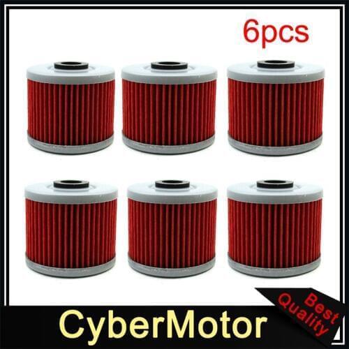 6x Oil Filter For GAS WILD EC400 Honda XR440 SLR650 XR440 Kawasaki KL250 KLX250