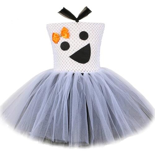 White Black Ghost Tutu Dress for Baby Girls Halloween Costumes for Kids Girl Fancy Dresses Children Carnival Party Tulle Outfit