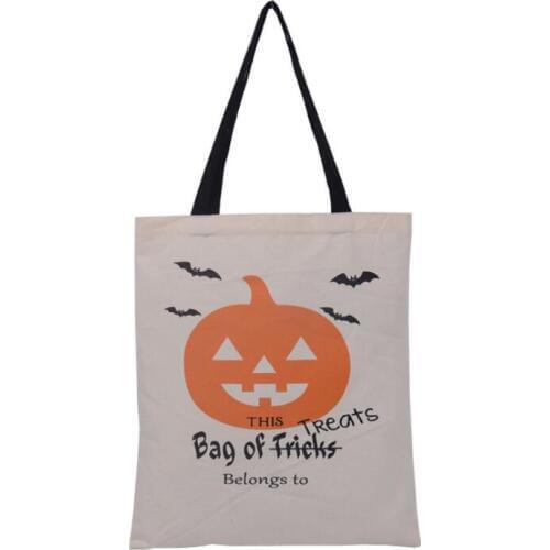 Free Shipping Halloween Tote Bags Pumpkin Christmas Shopping Bags Festival Gifts Bag Canvas Bag LX1848