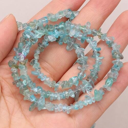 Beads Natural Blue Phosphorus Freeform Chip Stone Beads For Christmas Gift DIY Necklace Bracelet Jewelry Making Length 40cm