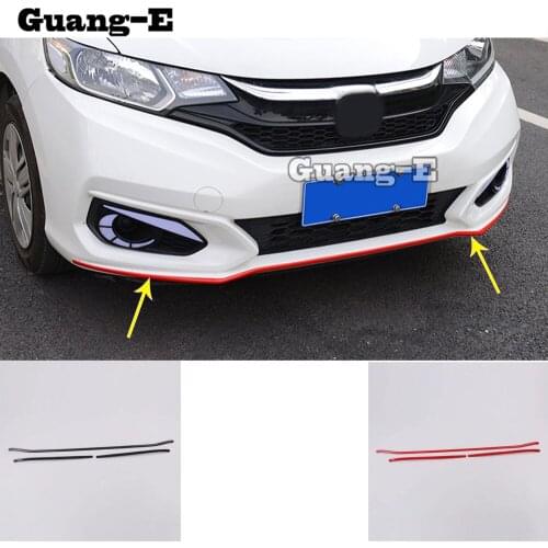 For Honda Fit Jazz 2017 2018 2019 Car Cover Protection Bumper Engine Trim Front Bottom Grid Grill Grille Hoods Edge Parts 3pcs