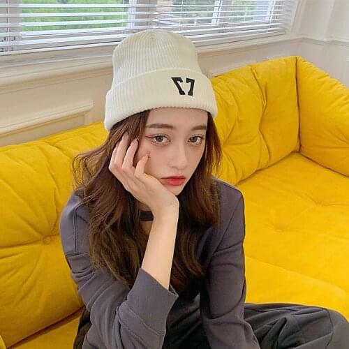 Tide Brand Hat Female Autumn and Winter Go Street Fashion Couple Models Woolen Hat Leather Hat Warm Knitted Hat Cold Hat Male