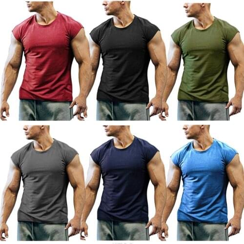 Customizable Logo Gym Exercise Muscles Sleeveless T-Shirt Mens Summer Fitness Training Clothes Jersey Breathable Sportswear