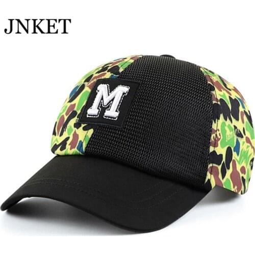 JNKET New Fashion Men Womens Splice Baseball Cap Hip Hop Caps Breathable Sun Hat Adjustable Snapbacks Hats Summer Hat Gorras