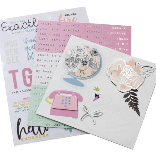 KSCRAFT Hello Sunshine Lovely Self- adhesive Sticker for Scrapbooking/ DIY Crafts/ Card Making Decoration