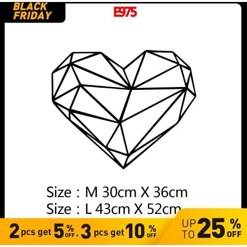 Creativity Geometry Heart Wall Stickers Wall Art Decor Bedroom Nursery Decoration Sticker Mural Wall Decals wall-sticker