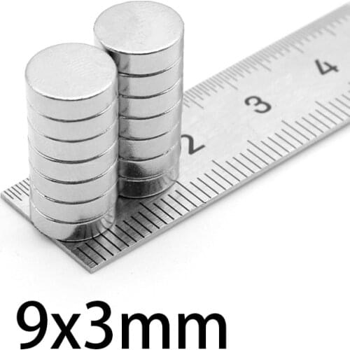 30-200PCS 9x3mm Thin Neodymium Strong Magnet 9mmx3mm Permanent Magnet 9*3mm Powerful Magnetic Round Magnet 9*3