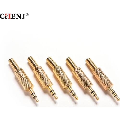 Mini 1/8Inch Jack Plug 3.5mm Stereo Audio Jack Plug Headphone Male Plug Coax Cable Audio Adapter Connecter Soldering