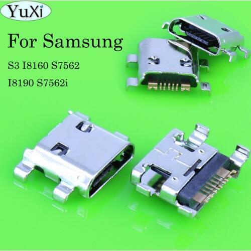 YuXi 5 Feet mini Micro USB connector charge socket jack for Samsung Galaxy S3 I8160 S7560 P5200 i9200 S7562 GT-S7562 I8190 ,7Pin