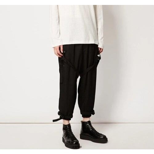 Mens clothing GD Hair Stylist fashion Catwalk binding casual pants costume plus size singer costumes