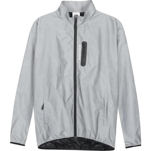 Mens Cycling Reflective Jacket Waterproof High Visibility Coat Windbreaker