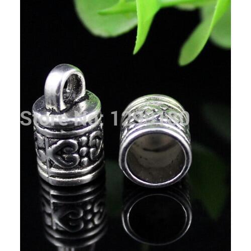 50pcs/lot Cord Crimp End Caps Buckle Tips for Necklace Bracelet Ropes Cords Connectors Clasp,DIY Accessories 10x16mm (K00525)