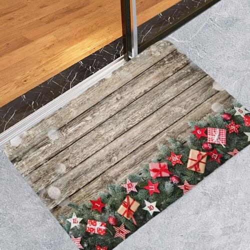 Christmas Mat Creative 3D Printing Hallway Carpets and Rugs for Bedroom Living Room Carpet Kitchen Bathroom Anti-Slip Floor Mats
