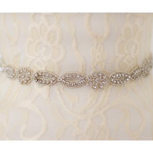 Handmade Rhinestone Pearls Bridal Sash Wedding Dress Beaded Belt Crystal Wedding Belt
