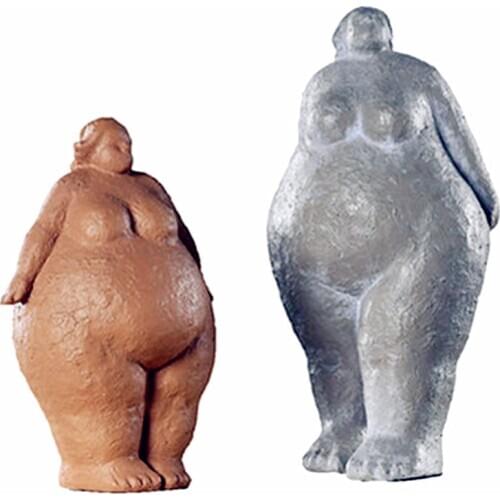 Abstraction Fat Lady Figure Statue Full-Length Portrait Resin Craftwork Office Hotel Living Room Decoration Gift