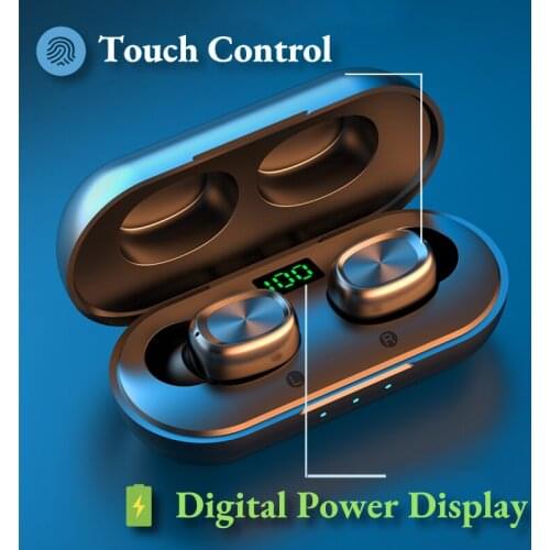 B5 Tws Sports Headset, Hifi 8D Stereo Headset Bluetooth 5.0 Wireless Headset, Ipx5, Waterproof, With Touch Control Noise Reducti