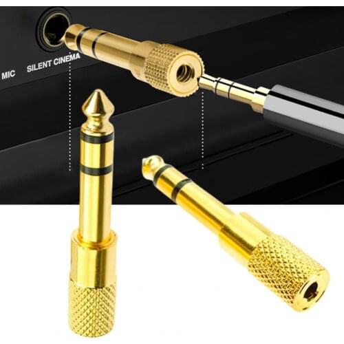 Universal Anti-interference 3.5mm To 6.5mm Audio Cable Adapter For Guitar Audio Extender Connector