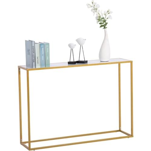 In Stock Marble Minimalist Porch Table End Table Side Table Console table [106x28x76cm] White US Warehouse