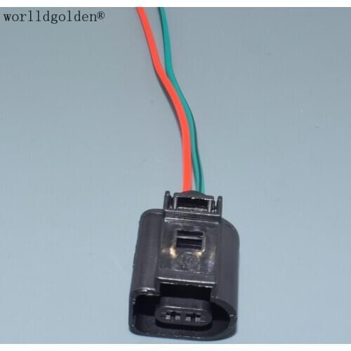 Worldgolden 1J0973702 Electrical Harness 2 Pin Connector Plug Wiring for VW /Audi A4 A6 A8 Q5 Q7 2004-2009 1J0 973 702
