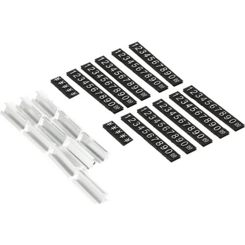 RMB Currency Dollar Jewelry Store Metal Ground Arabic Numbers Combined Price Tags 10 Groups