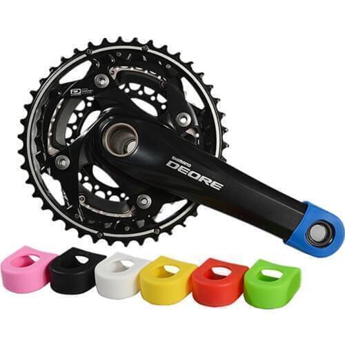 1 Pair Silicon Durable Bicycle Crank Arm Boots MTB Bike Crankset Convenient Protective Cover Fixed Gear Tool 7 Colors