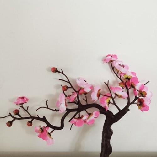 1pc Artificial Plum Blossom Branch Decoration Bonsai Winter Plum Fake Flower Home Living Room Ornaments
