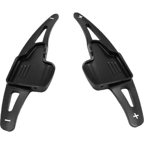 2Pcs Steering Wheel Shifter Extension fits Ford Escape 2017-2019 Black