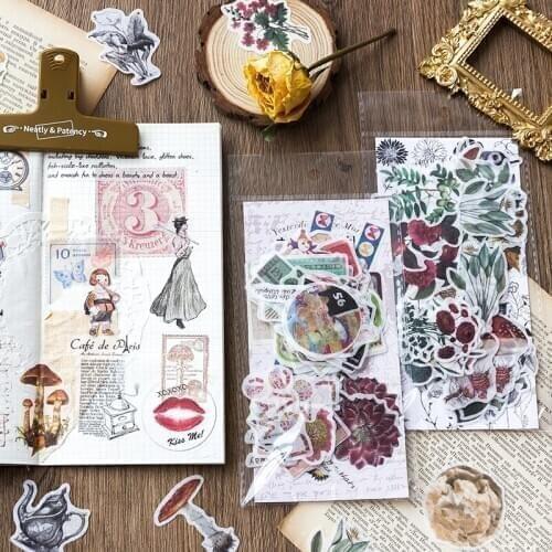 20packs Kawaii Stationery Stickers Small fresh retro Diary Planner Decorative Mobile Stickers Scrapbooking DIY Craft Stickers