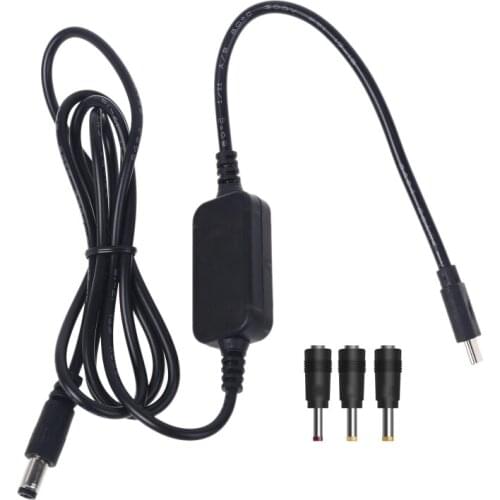 36W USB C Type C PD to 12V 2.5/3.5/4.0/5.5mm Conveter Adapter Cable Cord Line for Wifi Router LED Light CCTV Camera Laptop U1JA