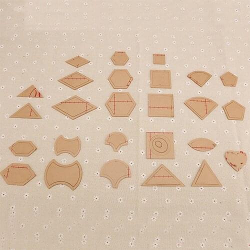 54 Pcs/Set Acrylic Stencil Template, Handmade Mixed Quilt Templates Patchwork Quilter Transparent Acrylic Stencil Craft DIY Tool