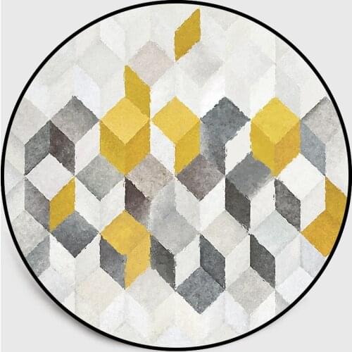 Nordic Abstract Carpet Round Chair Sofa Side Living Room Decor Non-slip Water Absorption Wear-resisting Indoor Simple Home Rugs