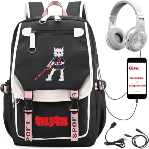 Anime Akame ga KILL! backpack Women men Travel Backpack student School book Bag USB Charging teenagers Laptop packsack