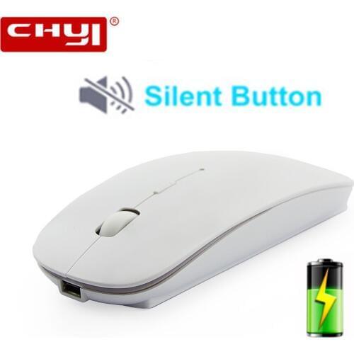 CHYI Wireless Mouse Silent Rechargeable USB Receiver Ergonomic 1000/1200/1600DPI For Office PC Laptop