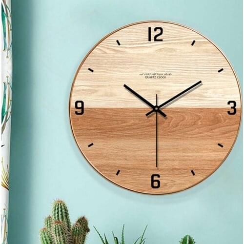 Silent Clock Fashion Round Creative Wall Quartz Clock Wall Clock Living Room Modern Minimalist Atmosphere Home Bedroom