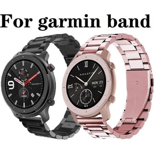 Stainless Steel Metal Strap For Polar ignite Watch Band For Garmin Vivoactive 3 Bracelet For Amazfit GTR 42mm GTS Bip