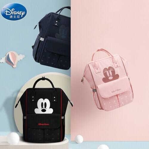Disney Mickey Minnie Diaper Bag Cartoon Mommy Bag Backpack Cute Multifunctional Handbag Large Capacity Practical Simple Backpack
