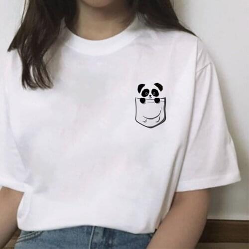 New Summer Women tshirt Tops Loose punk pocket cat print t-shirt Fashion Funny Hipsters female tops Harajuku Spoof Tees clothing