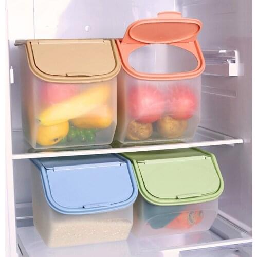 1PC Rice Storage Box Multi-Function Rectangle Insect-proof Household Storage Organizer Moisture-proof Rice Bucket Sealed Plastic