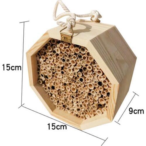Creative Wooden Tube Bee Hive Insect House Mating Box Garden Beekeeping Supply Garden Supplies beekeeping equipment пчеловодство