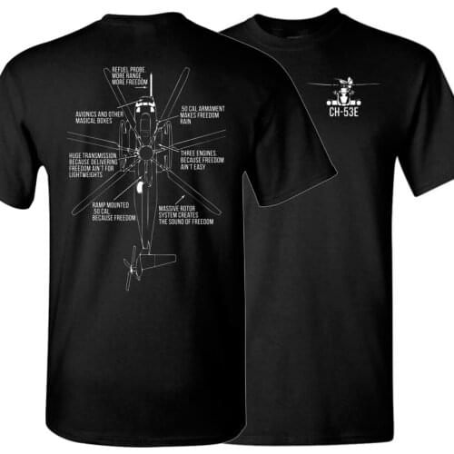 Creative Design CH-53 Super Stallion Transport Helicopter T-Shirt. Summer Cotton Short Sleeve O-Neck Mens T Shirt New S-3XL