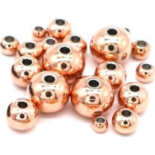 30pcs/lot Rose Gold Stainless Steel Round 3 4 5 6 8mm Solid Ball Spacer Loose Rondelle Bead for DIY Bracelets Jewelry Crafts