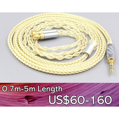 LN007631 8 Core Gold Plated + Palladium Silver OCC Alloy Cable For HiFiMan HE400 HE5 HE6 HE300 HE4 HE500 HE6 Earphone Headphone