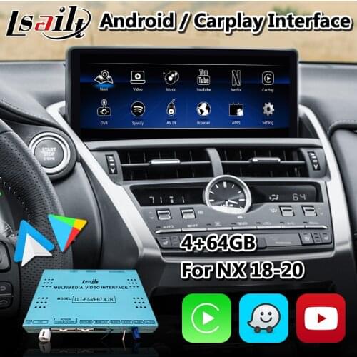 Android Video Interface GPS Navigation System for Lexus NX300 NX200t NX300H 2017-2020 Support Add Wireless Carplay