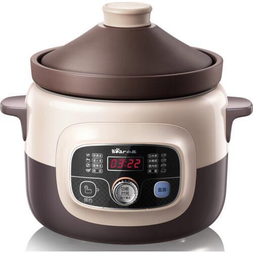 220V Multifunctional Automatic Electric Cooking Stewing Pot Redware Stewing Saucepot Stewpot Electric Casserole Cooker EU/AU/UK