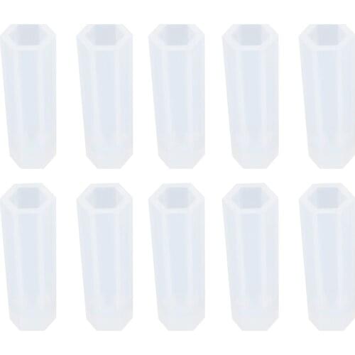 N0HE 10 Pcs/Set Crystal Point Tower Epoxy Resin Mold Jewelry Pendant Silicone Mould DIY Crafts Ornaments Home Decorations Tools